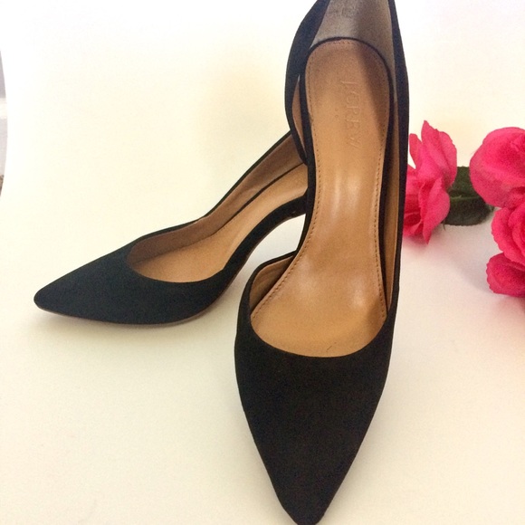 J. Crew Suede D’Orsay Pump Black Heels Size 7.5 J. Crew Suede D’Orsay Pump Black Heels Size 7.5